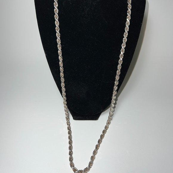 AGI ITALY Men's Rope Chain Real Solid 925 Sterling Silver Necklace 6mm 30" ITALY - Picture 5 of 15